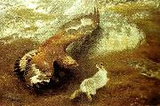 bruno liljefors kungsorn och hare oil painting on canvas